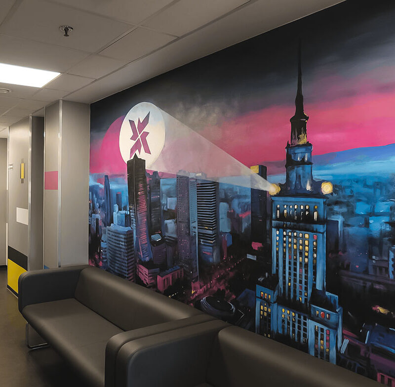 mural z widokiem na stolicę