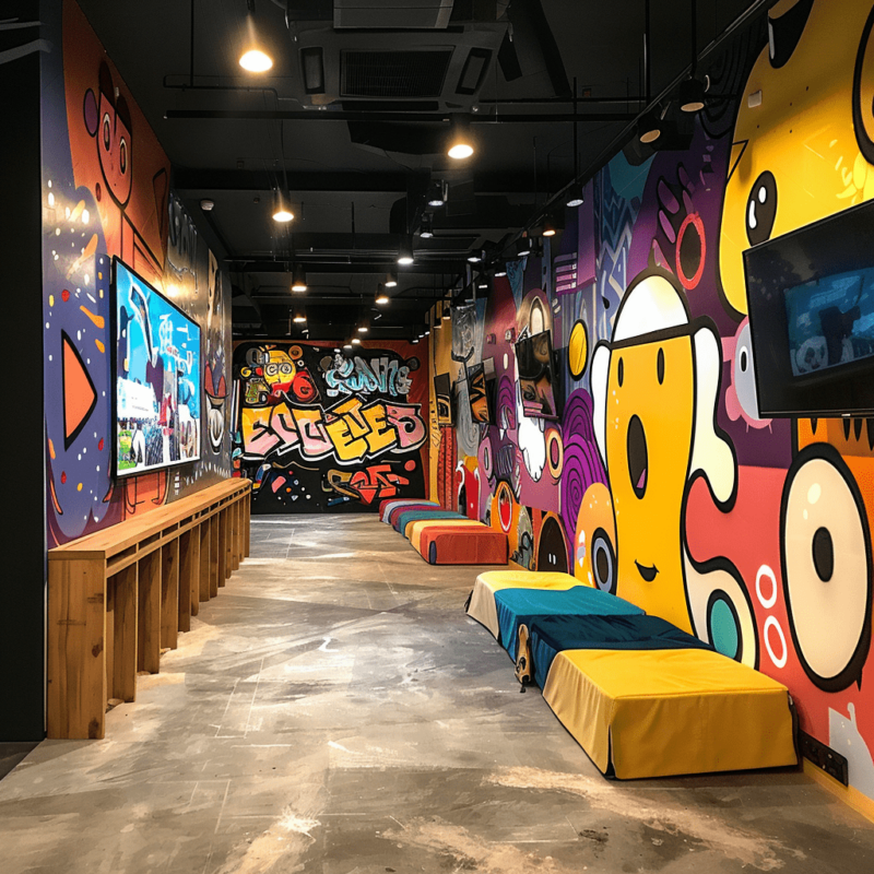 mural-w-firmie-na-korytarzu-kolorowy