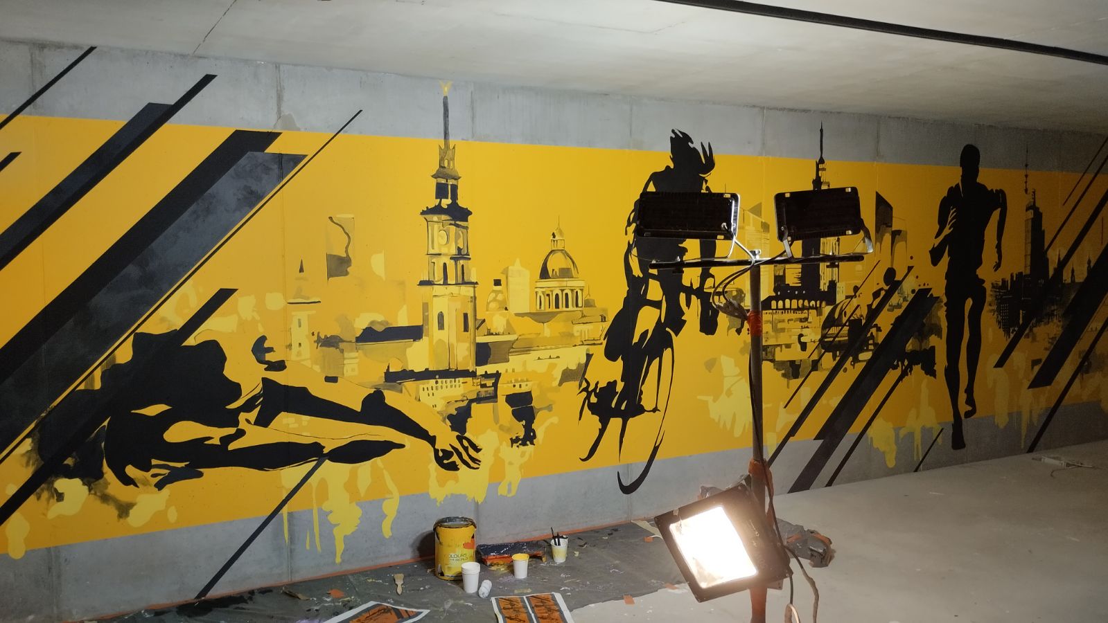Mural w Prywatnej Siłowni