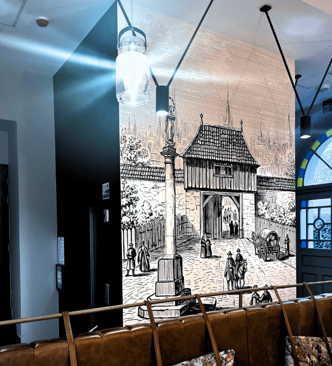 mural-xiv-wieczna-rycna-krakowa-w-hotelu